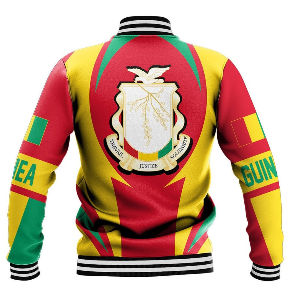 Guinea Bissau Action Flag Baseball Jacket, African Baseball Jacket For Men Women