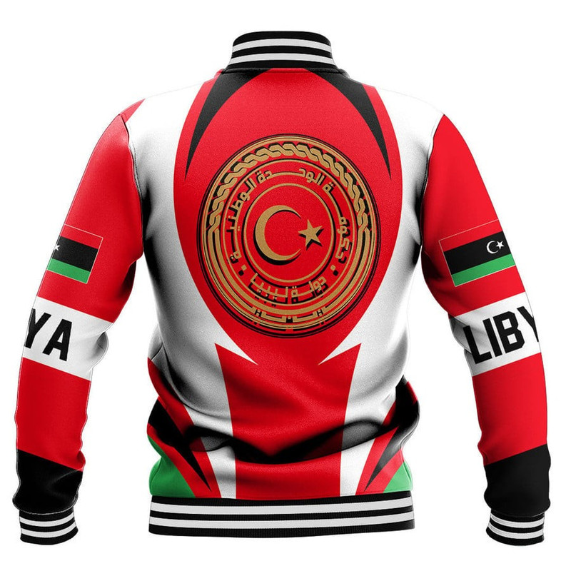 Libya Action Flag Baseball Jacket, African Baseball Jacket For Men Women