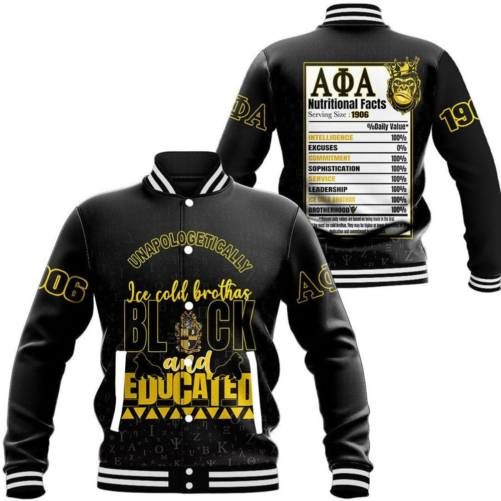 Alpha Phi Alpha Baseball Jackets, African Baseball Jacket For Men Women 02
