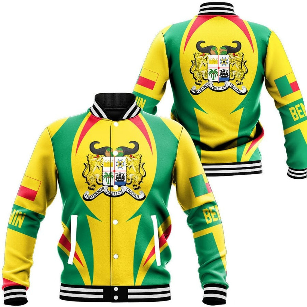 Benin Action Flag Baseball Jacket, African Baseball Jacket For Men Women 02