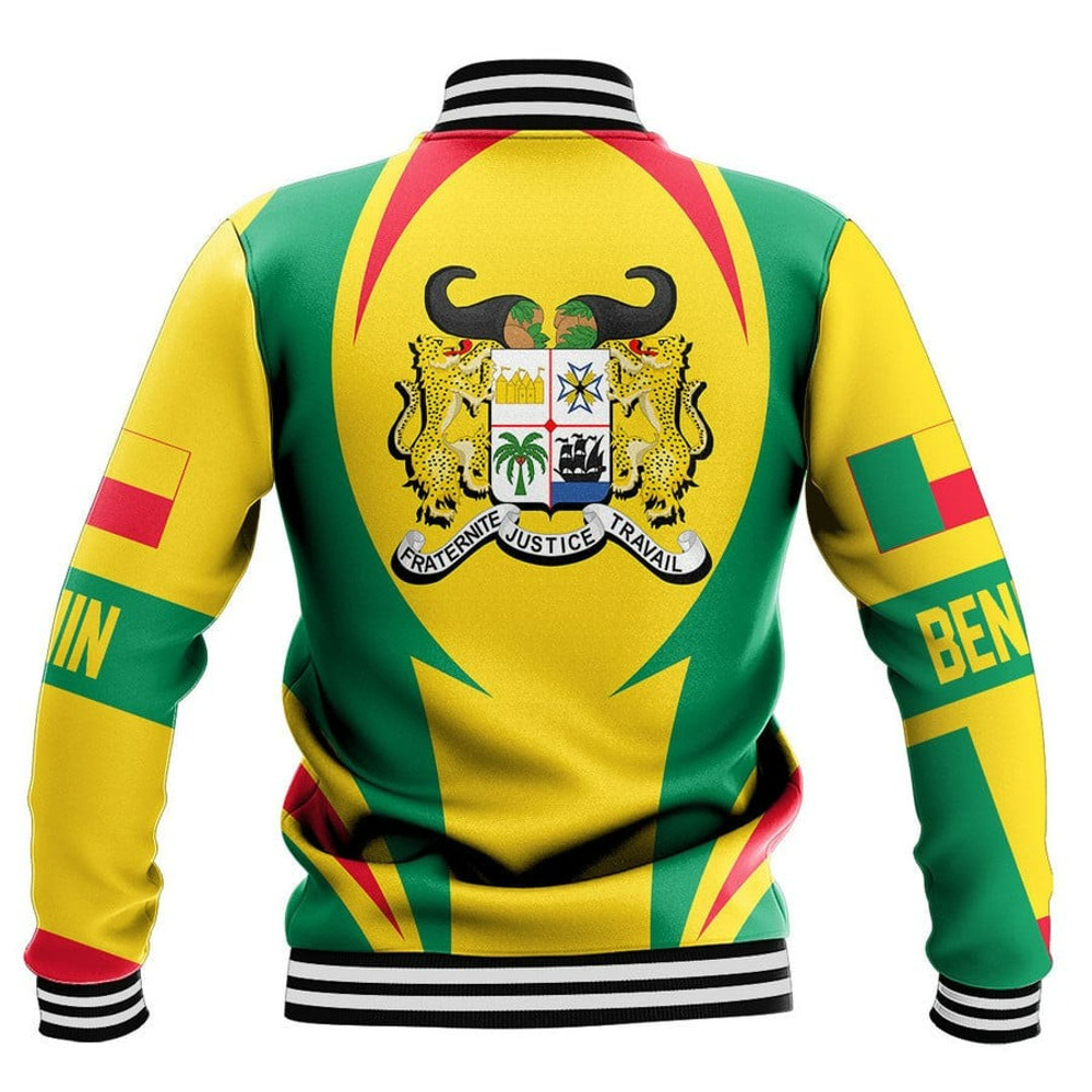 Benin Action Flag Baseball Jacket, African Baseball Jacket For Men Women 02