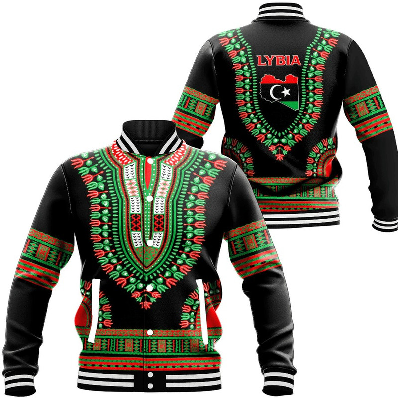 Libya Traditional Dashiki, African Baseball Jacket For Men Women