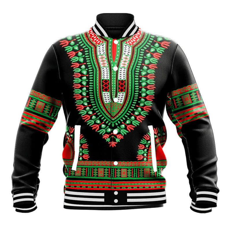 Libya Traditional Dashiki, African Baseball Jacket For Men Women
