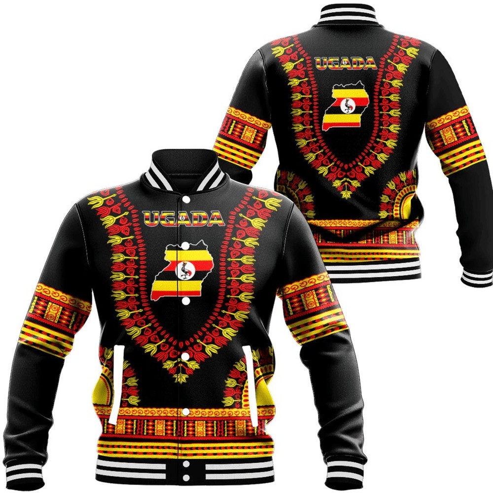 Uganda Traditional Dashiki, African Baseball Jacket For Men Women