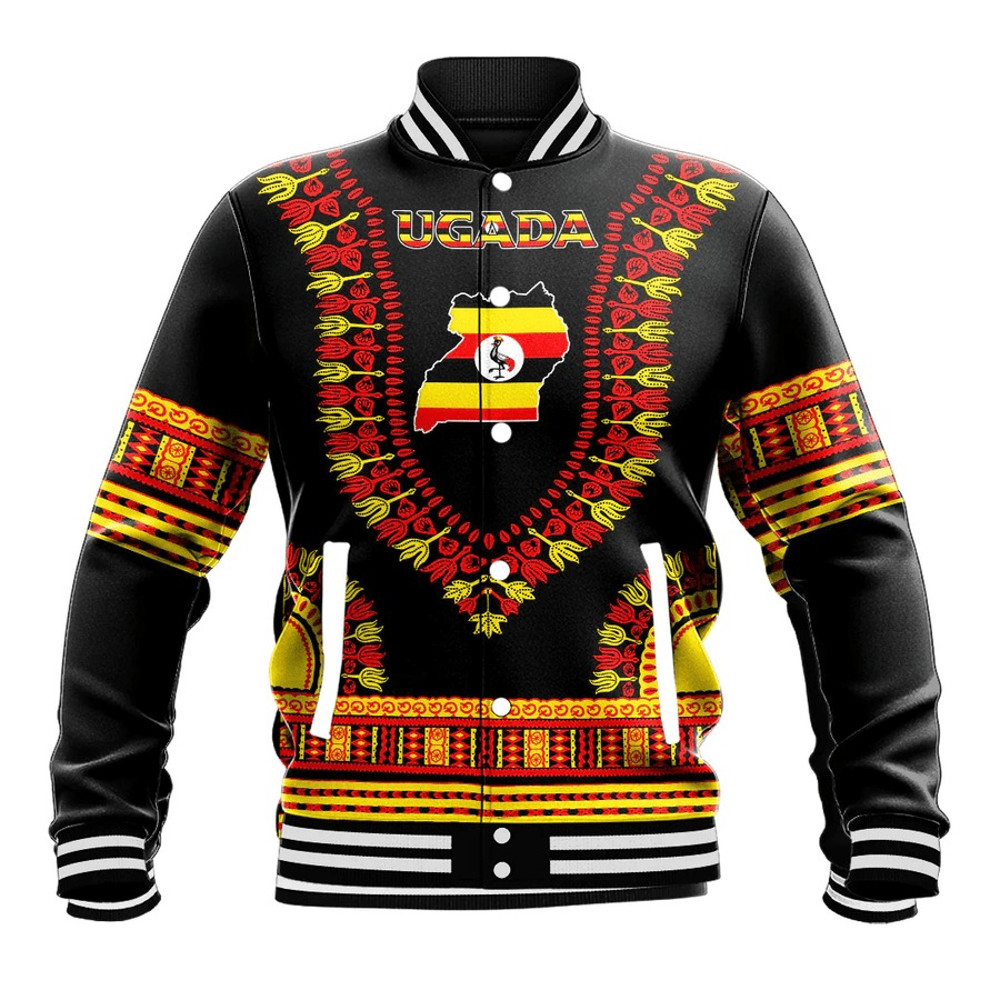 Uganda Traditional Dashiki, African Baseball Jacket For Men Women