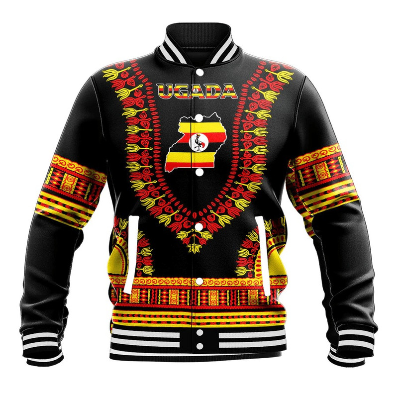 Uganda Traditional Dashiki, African Baseball Jacket For Men Women