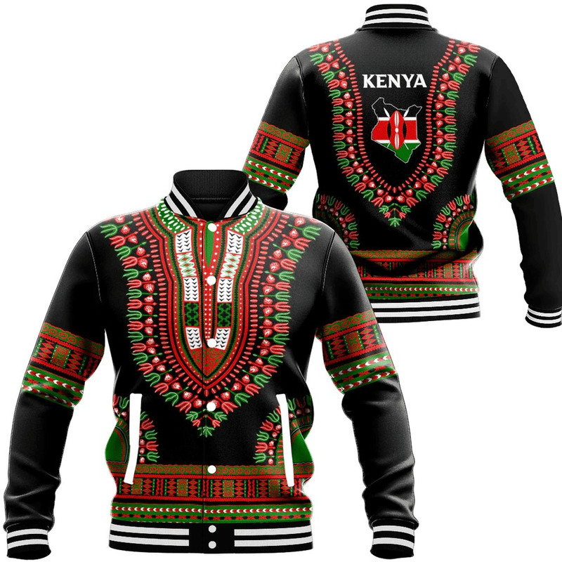 Kenya Traditional Dashiki, African Baseball Jacket For Men Women