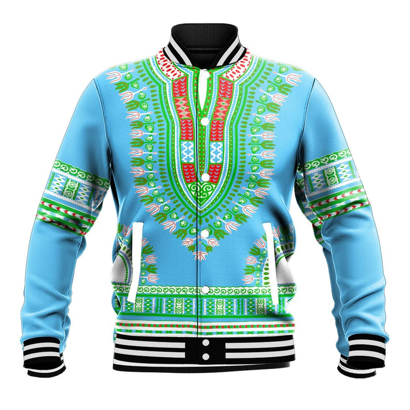 Djibouti Traditional Dashiki, African Baseball Jacket For Men Women