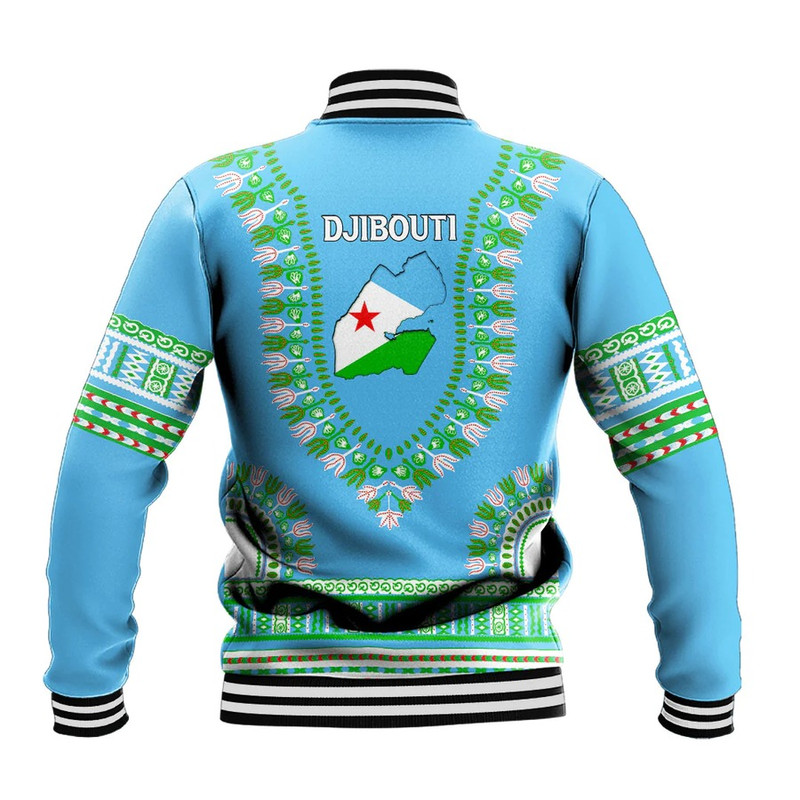 Djibouti Traditional Dashiki, African Baseball Jacket For Men Women