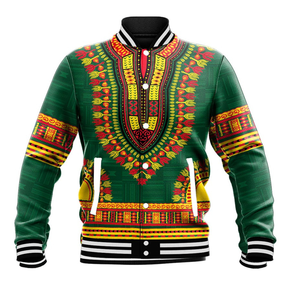 Ghana Traditional Dashiki, African Baseball Jacket For Men Women