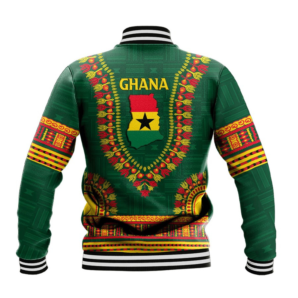 Ghana Traditional Dashiki, African Baseball Jacket For Men Women