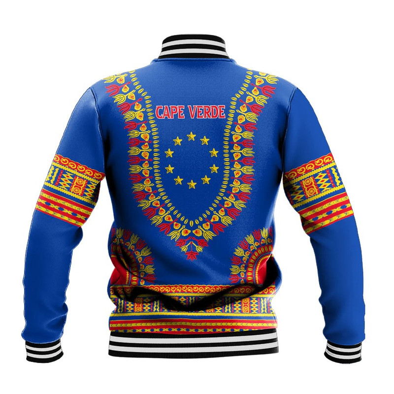 Cape Verde Traditional Dashiki, African Baseball Jacket For Men Women