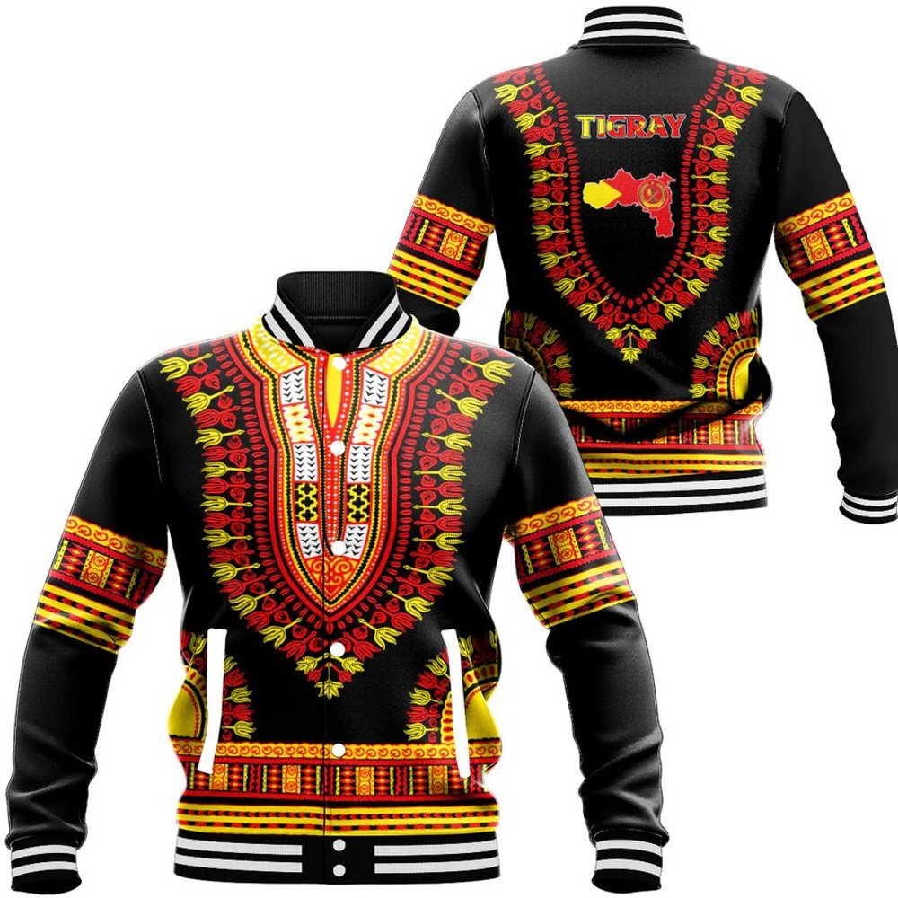 Tigray Traditional Dashiki, African Baseball Jacket For Men Women