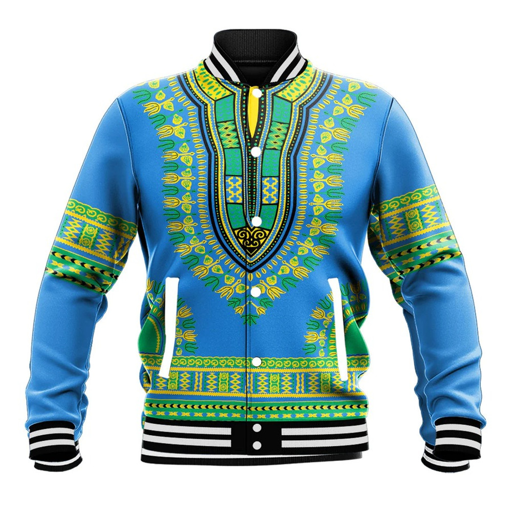 Gabon Traditional Dashiki, African Baseball Jacket For Men Women
