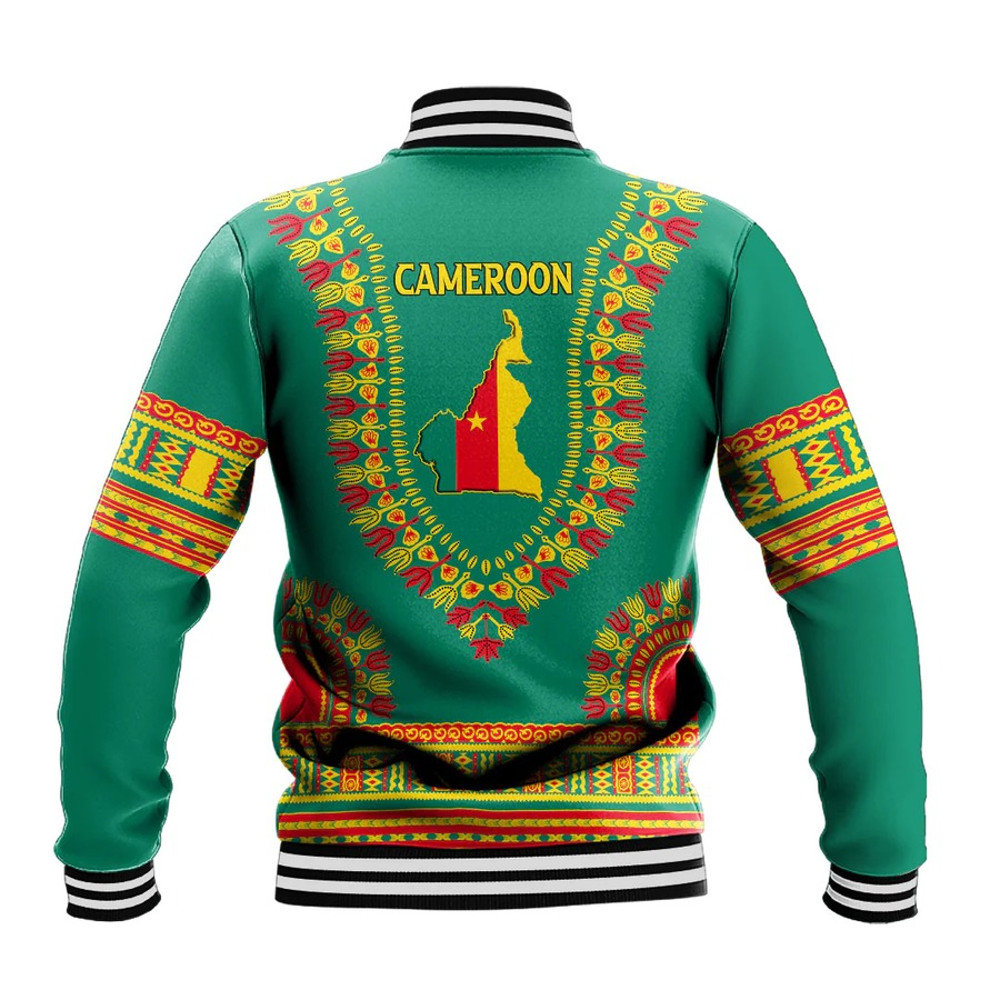 Cameroon Traditional Dashiki, African Baseball Jacket For Men Women