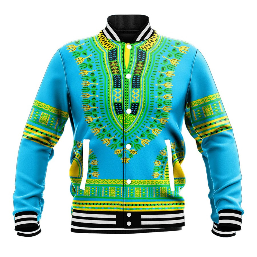 Tanzania Traditional Dashiki, African Baseball Jacket For Men Women