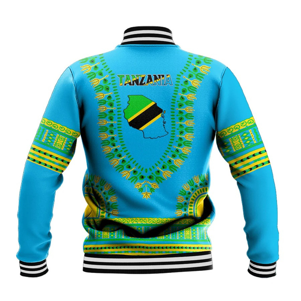 Tanzania Traditional Dashiki, African Baseball Jacket For Men Women