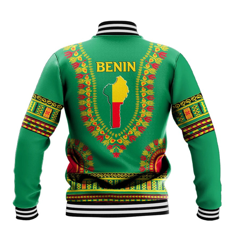 Benin Traditional Dashiki, African Baseball Jacket For Men Women