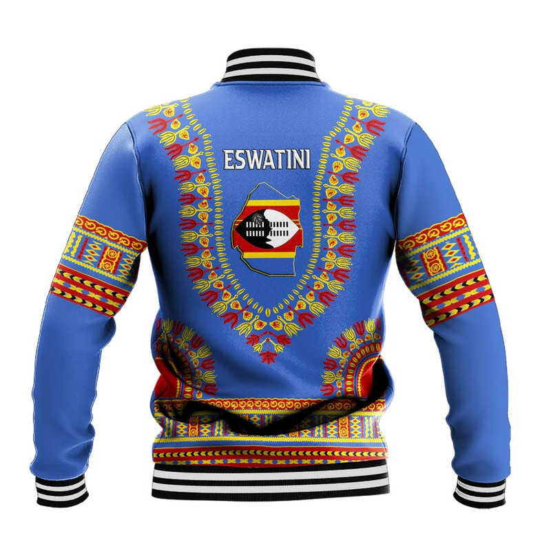 Eswatini Traditional Dashiki, African Baseball Jacket For Men Women