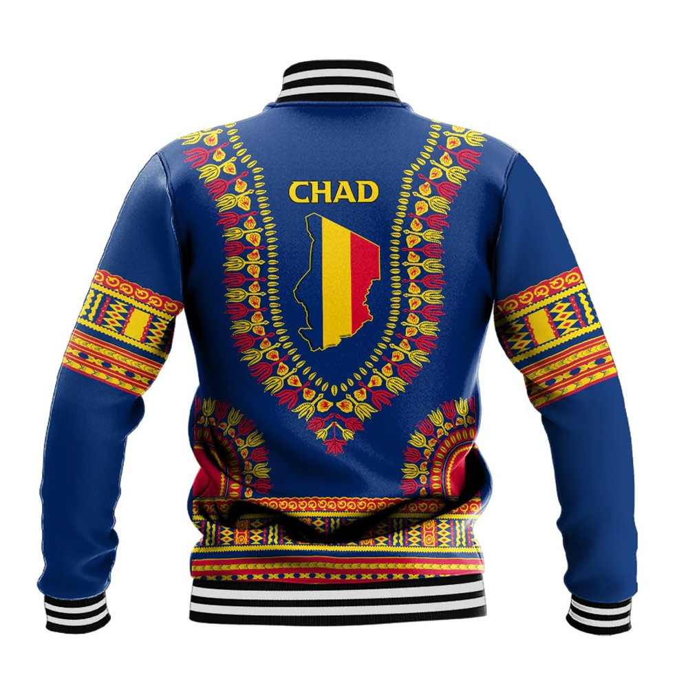 Chad Traditional Dashiki, African Baseball Jacket For Men Women