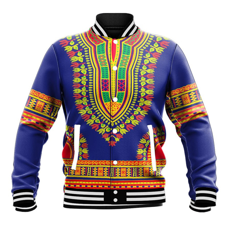 Mauritius Traditional Dashiki, African Baseball Jacket For Men Women