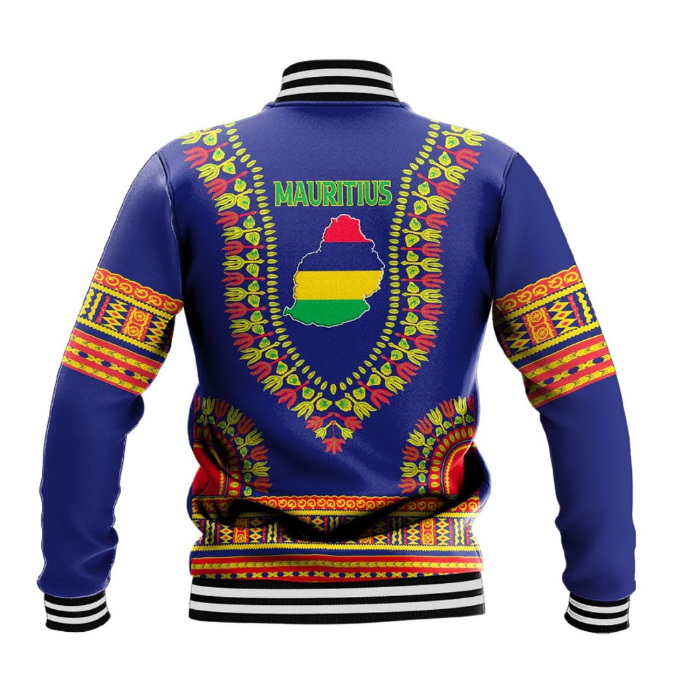 Mauritius Traditional Dashiki, African Baseball Jacket For Men Women
