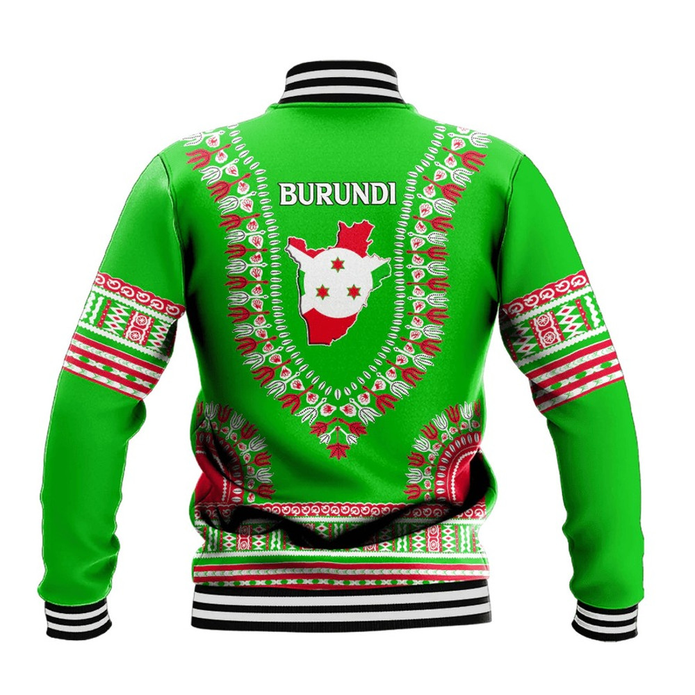 Brundi Traditional Dashiki, African Baseball Jacket For Men Women