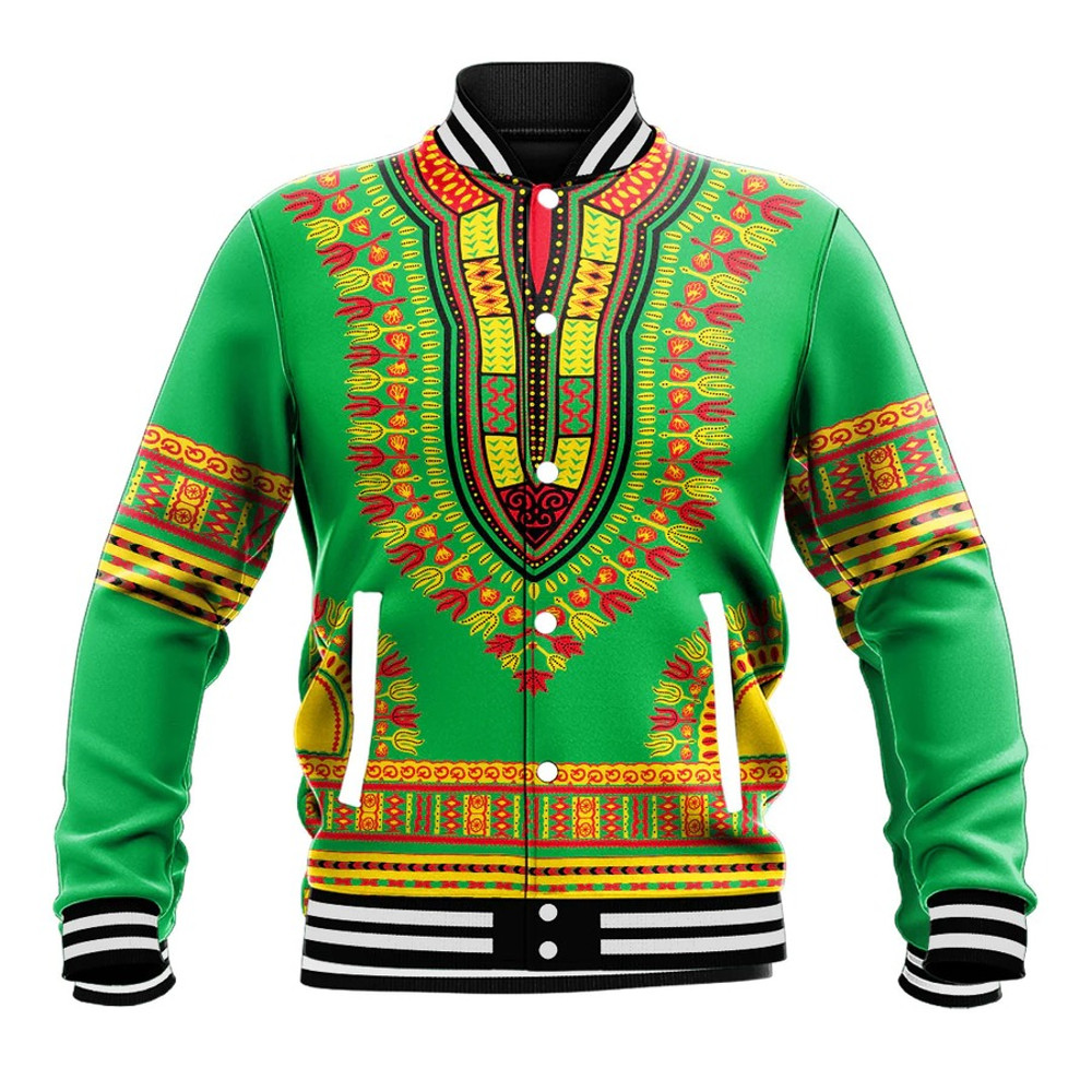 Guinea Bissau Traditional Dashiki, African Baseball Jacket For Men Women