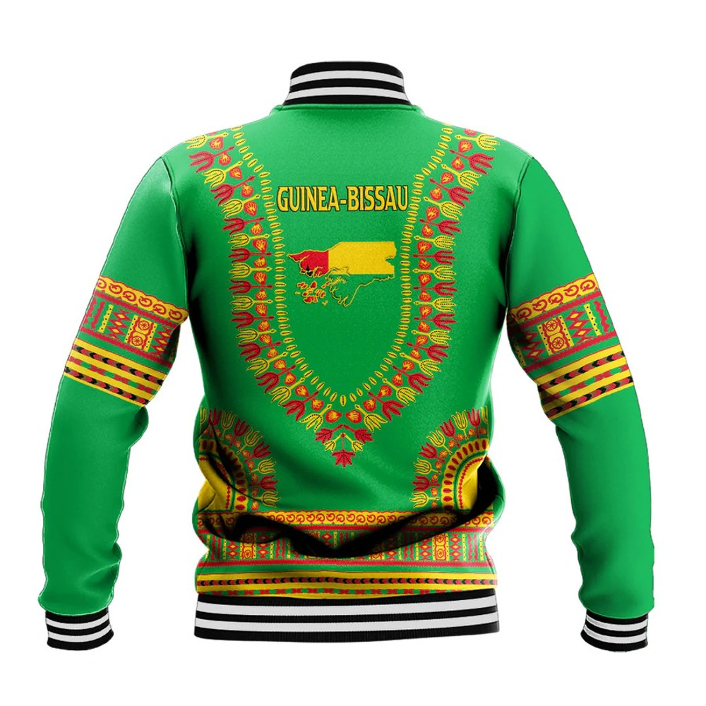 Guinea Bissau Traditional Dashiki, African Baseball Jacket For Men Women
