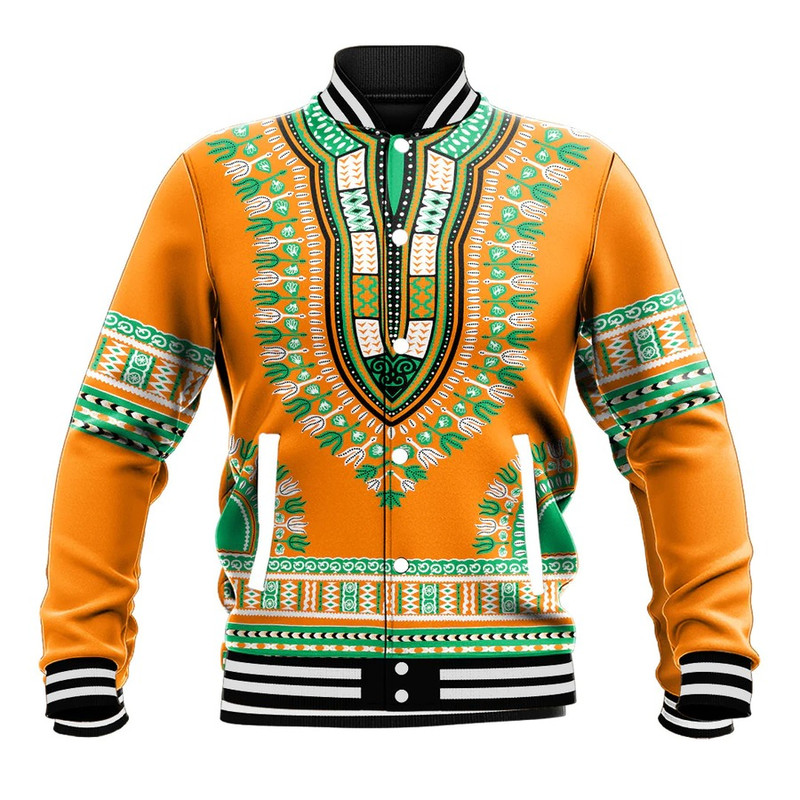 Ivory Coast Traditional Dashiki, African Baseball Jacket For Men Women
