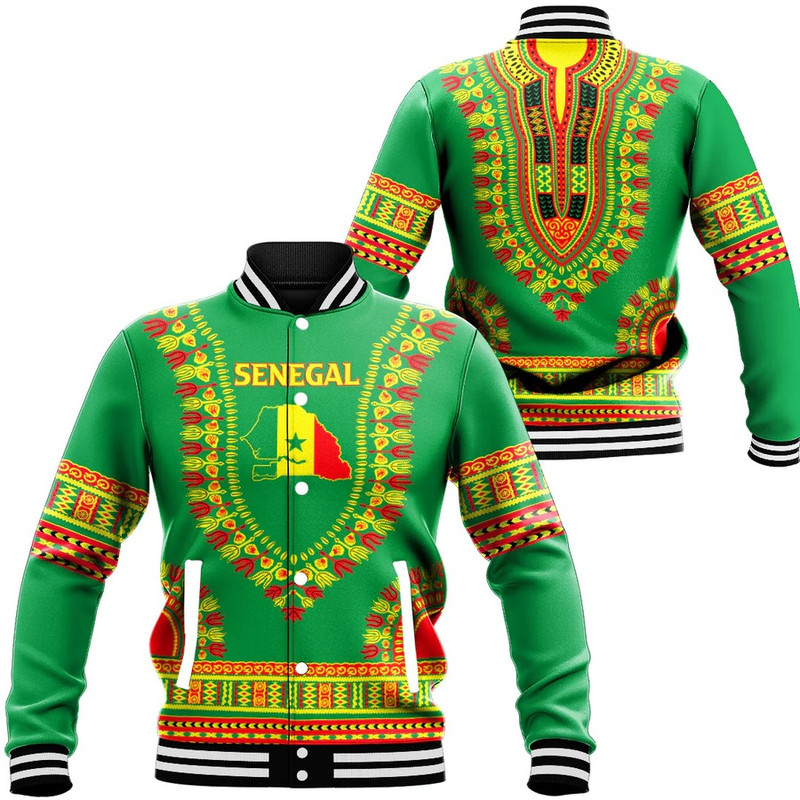 Senegal Traditional Dashiki, African Baseball Jacket For Men Women