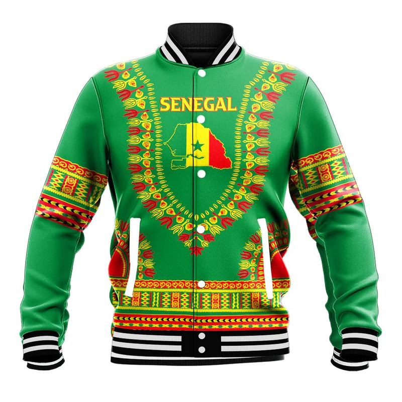 Senegal Traditional Dashiki, African Baseball Jacket For Men Women