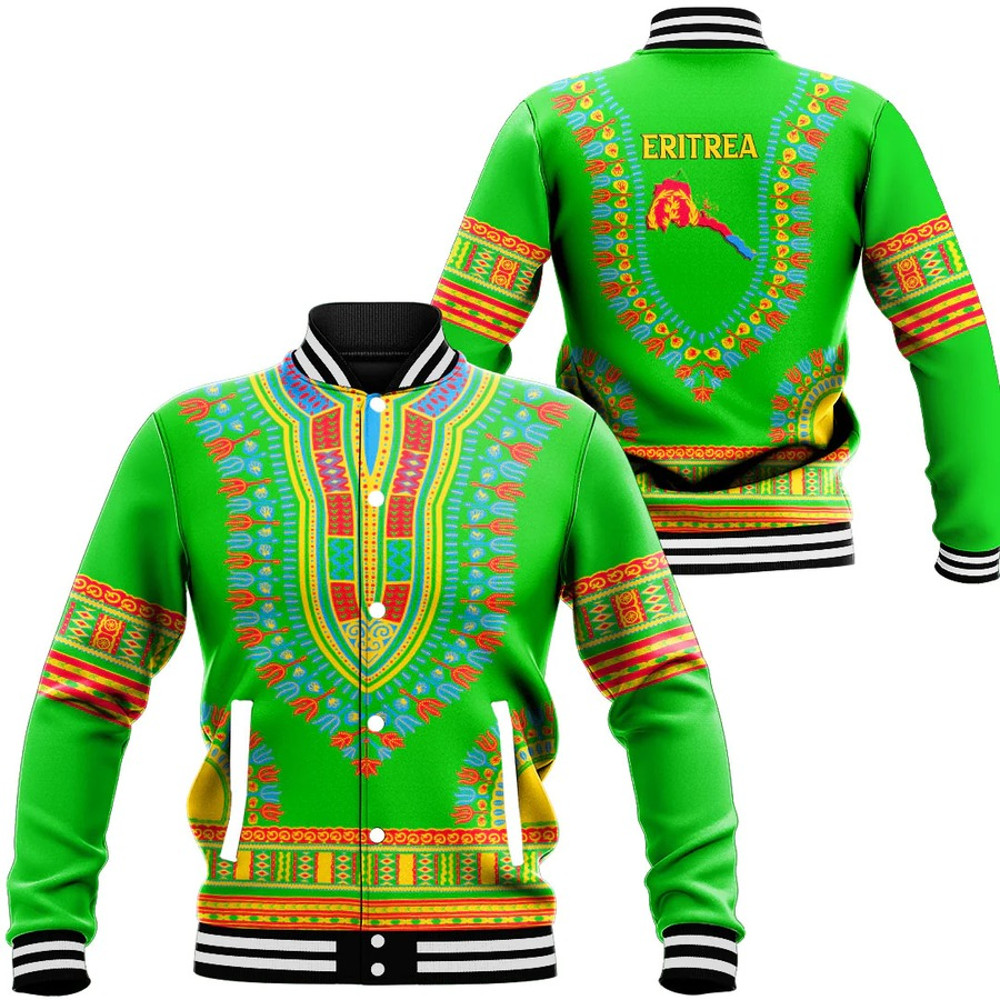 Eritrea Traditional Dashiki, African Baseball Jacket For Men Women