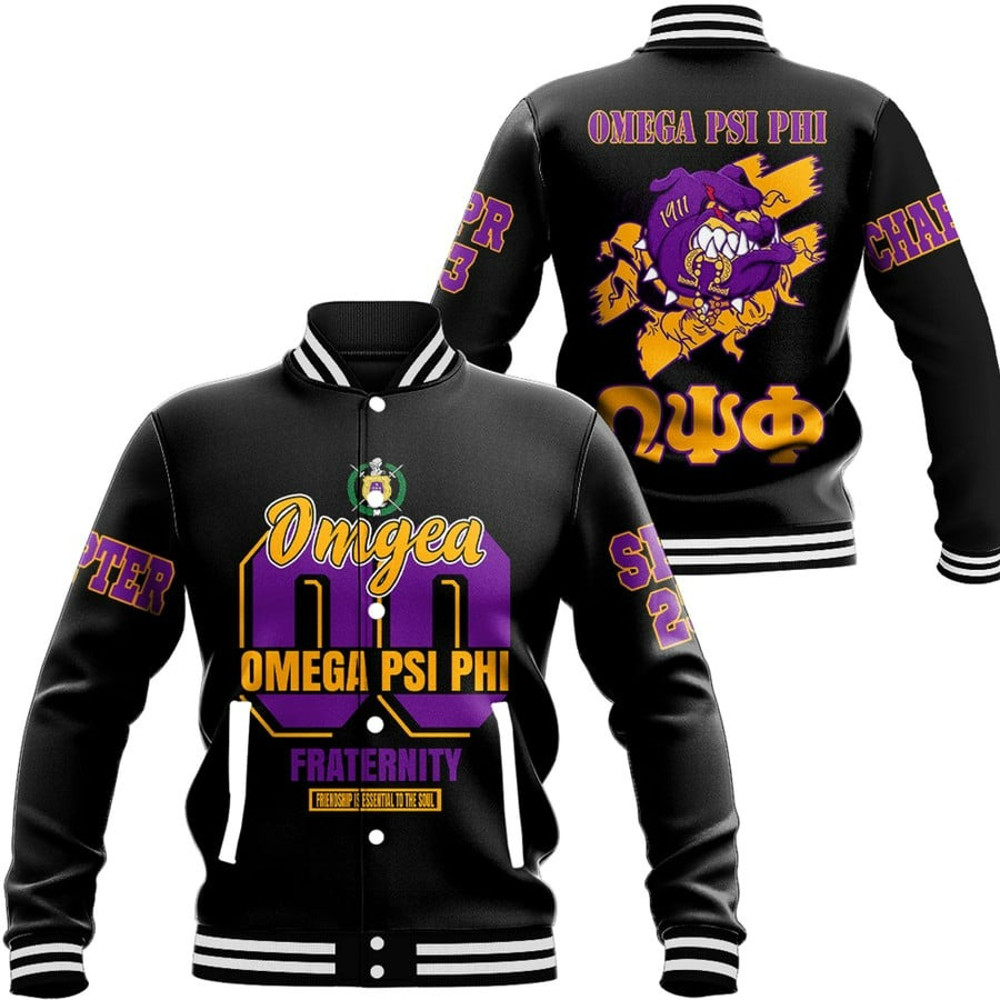 Custom Omega Psi Phi Bulldogs Style, African Baseball Jacket For Men Women