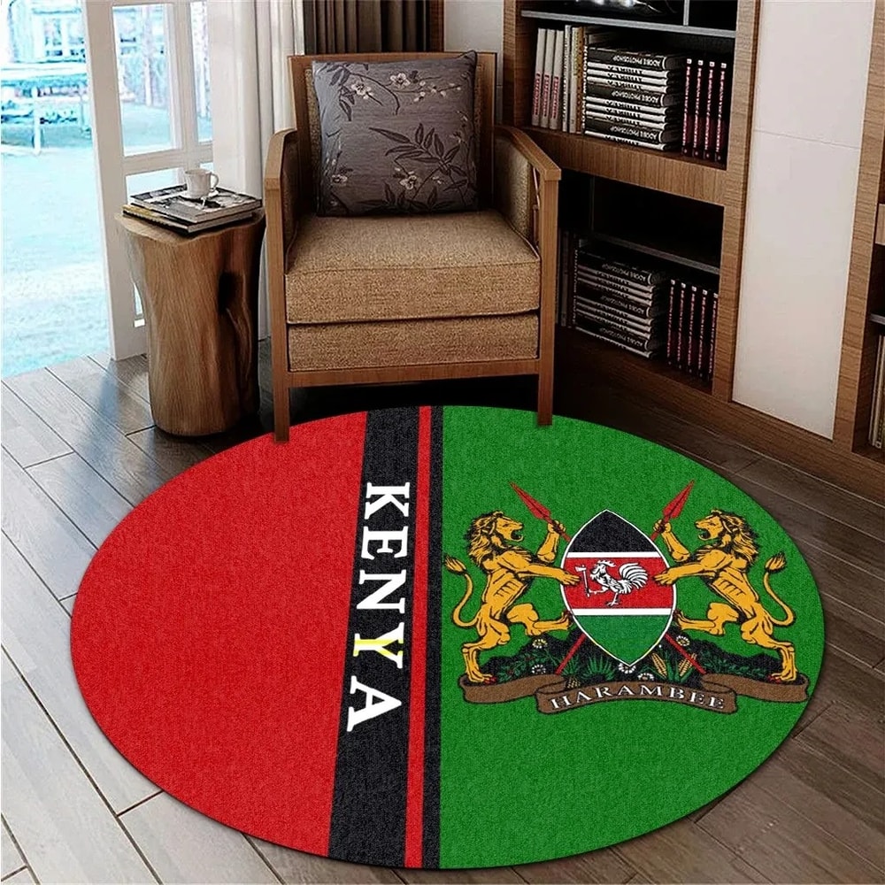 Kenya Style Round Carpet, African Rug For Home