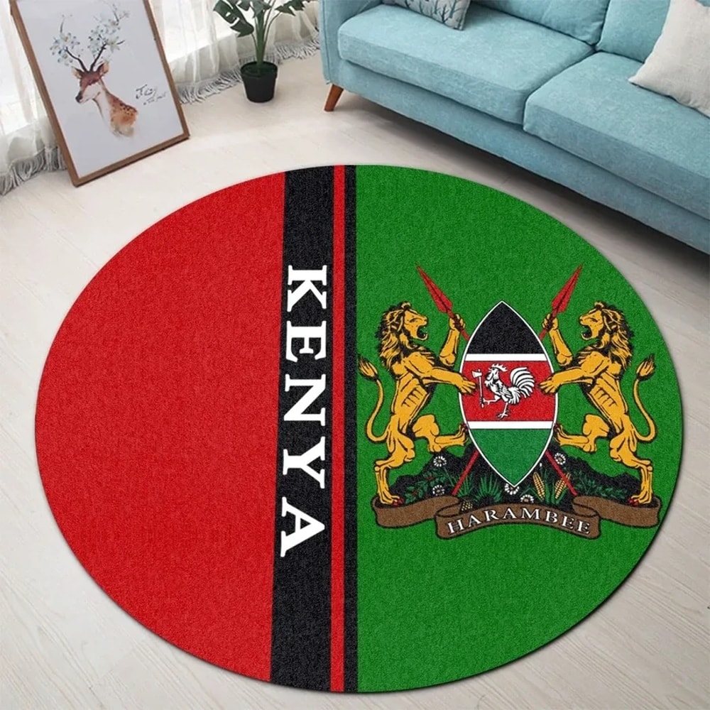 Kenya Style Round Carpet, African Rug For Home