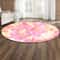 Yellow Pink Tie Dye Round Carpet, African Rug For Home