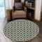 Ankara Ogee Drop Round Carpet, African Rug For Home