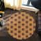 Bonwire Style Kente Round Carpet, African Rug For Home