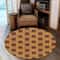 Bonwire Style Kente Round Carpet, African Rug For Home
