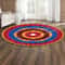 Circle Adinkra Round Carpet, African Rug For Home
