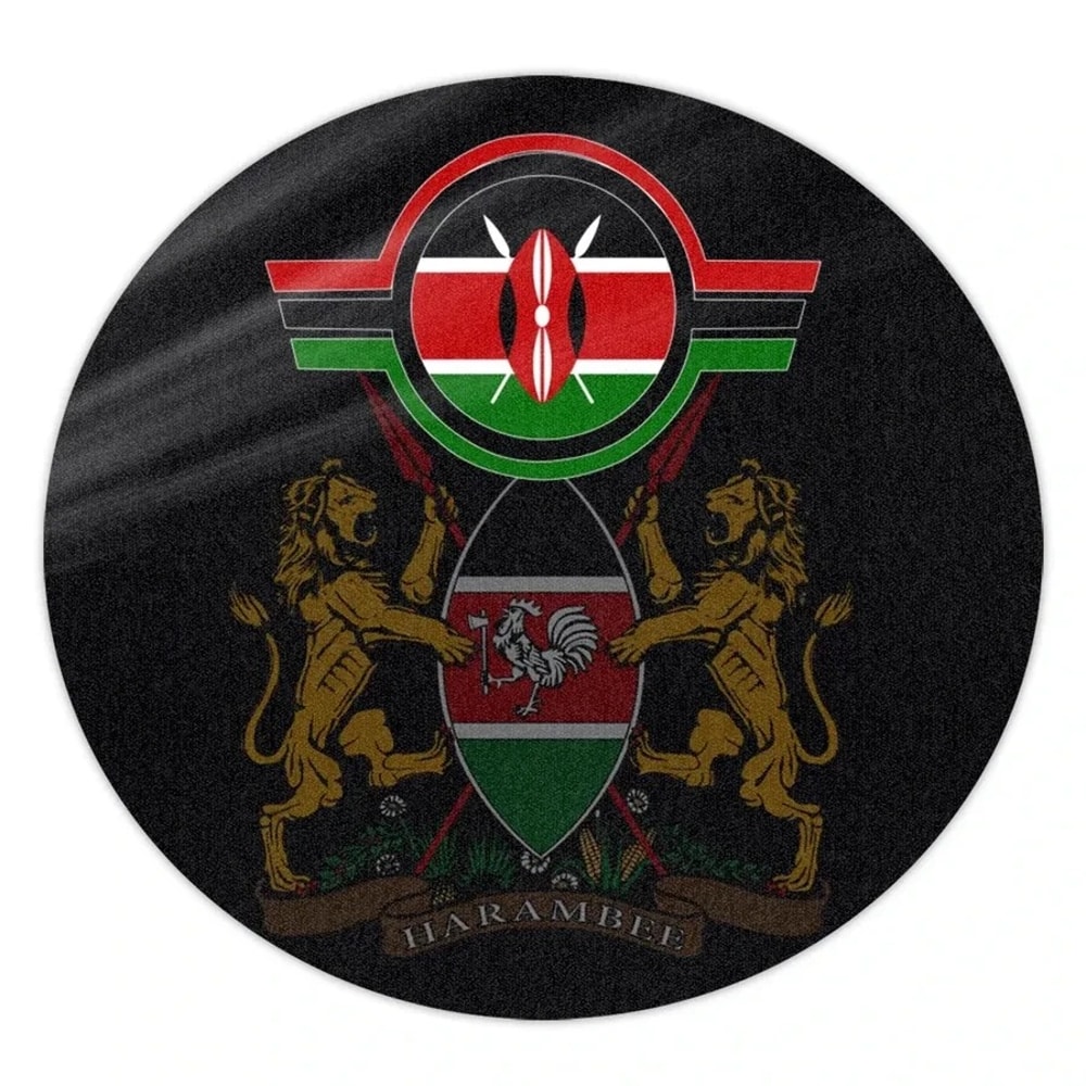 Kenya Grunge Round Carpet, African Rug For Home