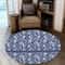 Ankara Peacock Round Carpet, African Rug For Home