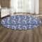 Ankara Peacock Round Carpet, African Rug For Home