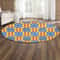 Weaving Style Kente Round Carpet, African Rug For Home