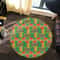 Reggae Golden Kente Round Carpet, African Rugs, Round Rugs For Home