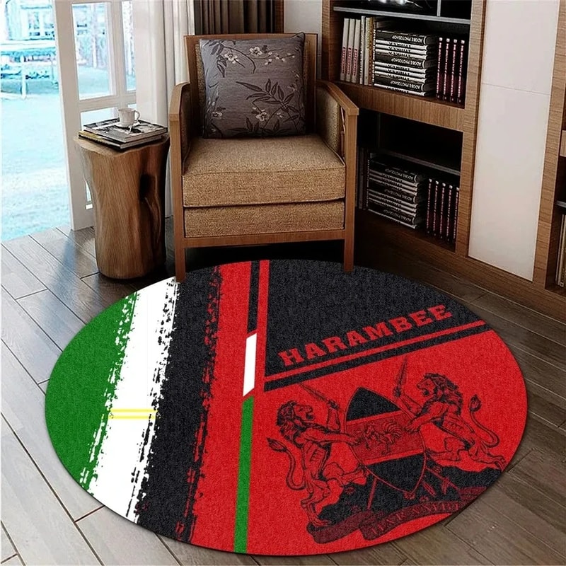 Kenya Harambee Round Carpet, African Rugs, Round Rugs For Home