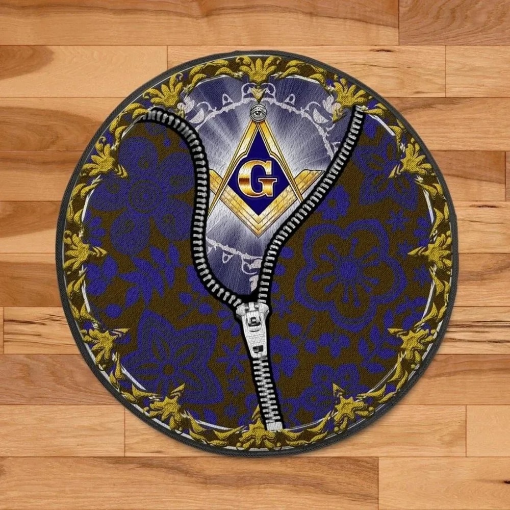 New Way Freemasonry Round Carpet, African Rugs, Round Rugs For Home