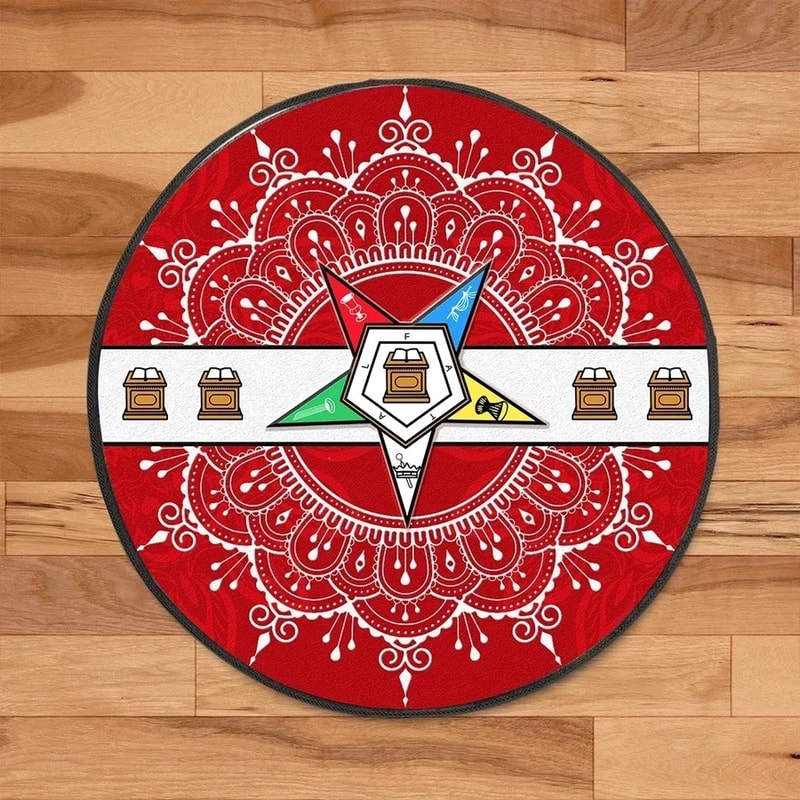 Order of the Eastern Star Home Round Carpet, African Rugs, Round Rugs For Home