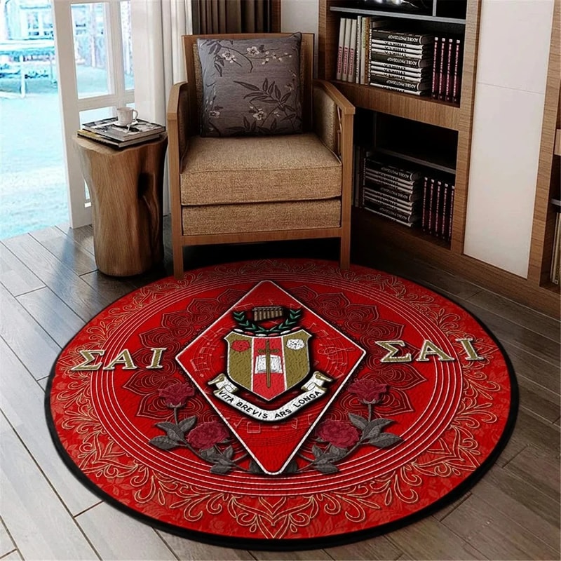 Sigma Alpha Iota Fraternity Round Carpet, African Rugs, Round Rugs For Home